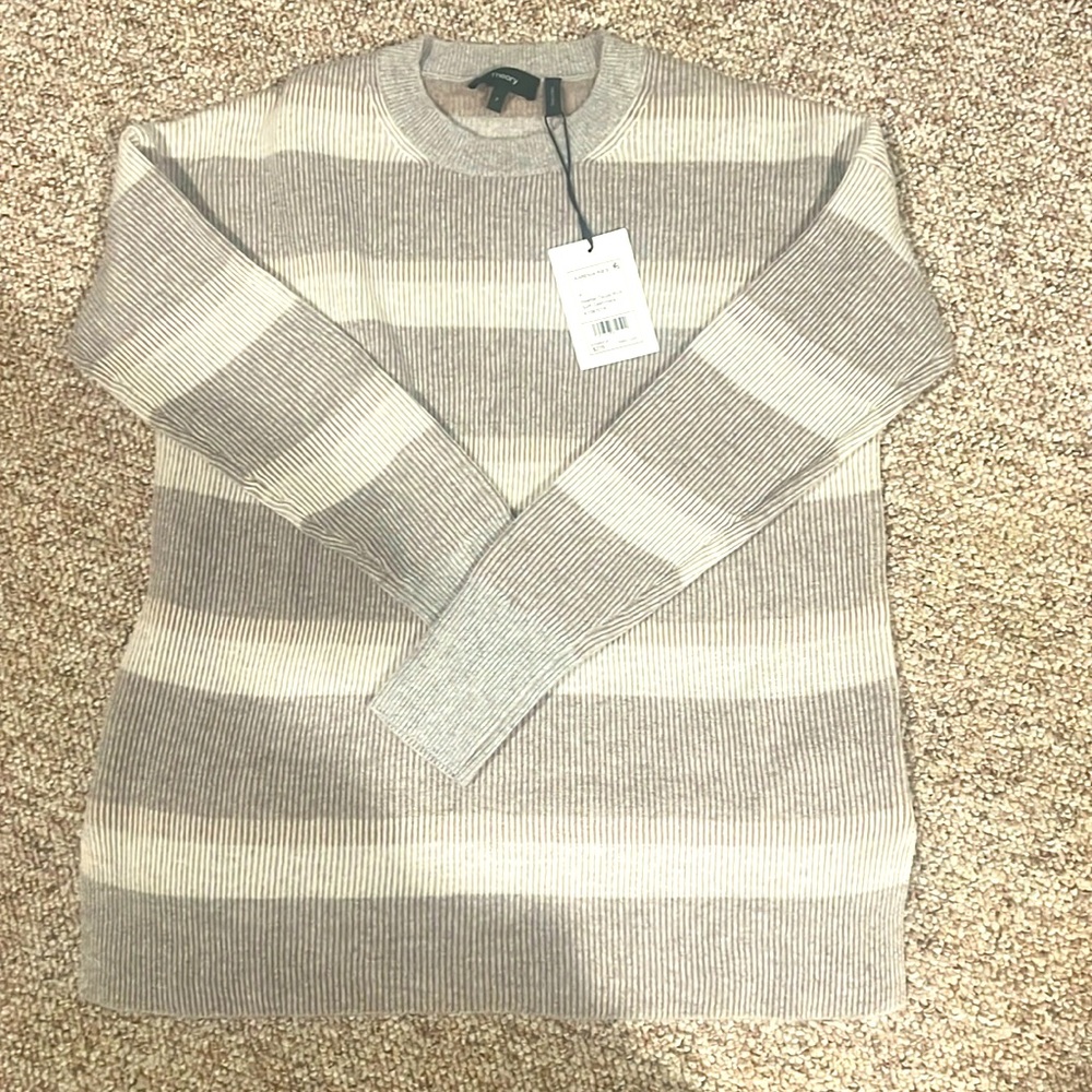 NWT! Theory Cashmere Stripe Tunic Length Sweater.
